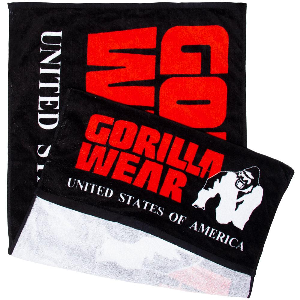 Gorilla Wear Functional Gym Towel - Black/Red