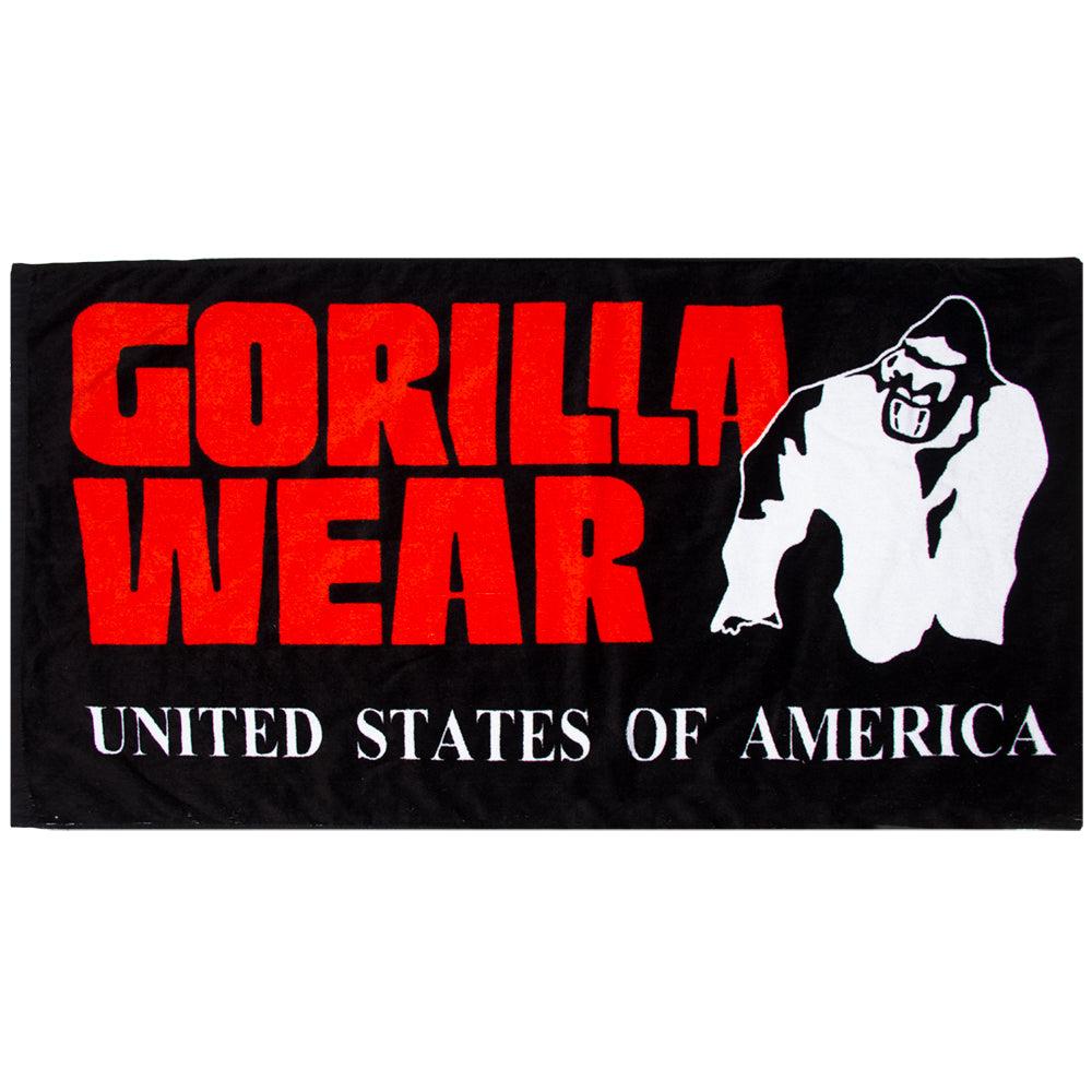 Gorilla Wear Functional Gym Towel - Black/Red