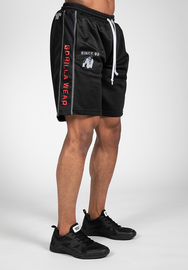 Gorilla Wear Functional Mesh Shorts - Black/Red