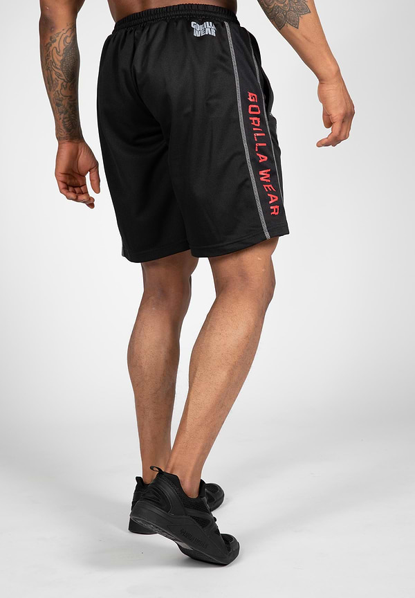 Gorilla Wear Functional Mesh Shorts - Black/Red