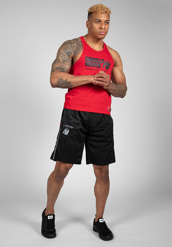 Gorilla Wear Functional Mesh Shorts - Black/Red