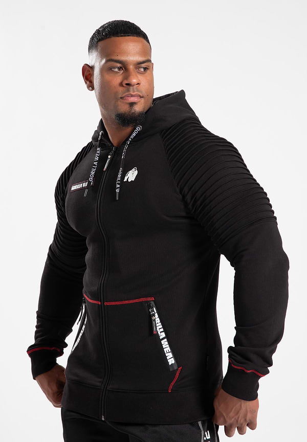 gorilla wear Georgia Zipped Hoodie - Black
