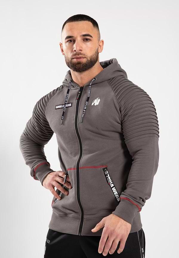 gorilla wear Georgia Zipped Hoodie - Gray