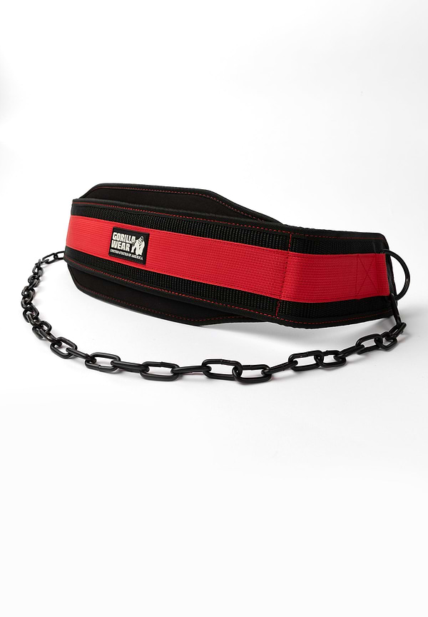 Gorilla Wear Gorilla Wear Nylon Dip Belt - Black/Red