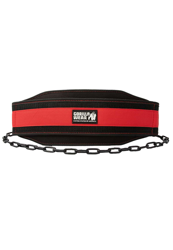 gorilla wear Gorilla Wear Nylon Dip Belt - Black/Red