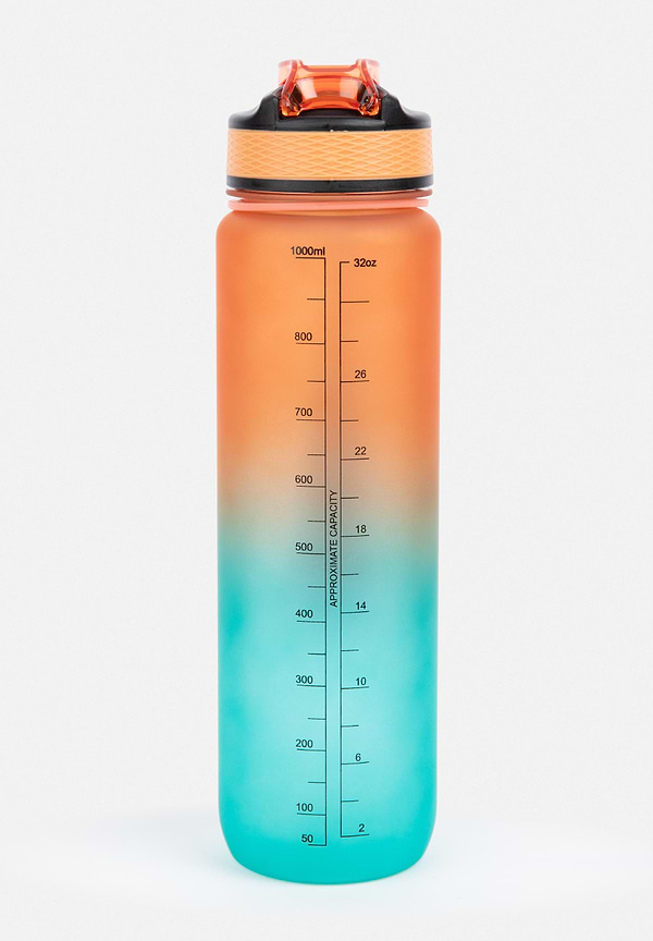 Gorilla Wear Gradient Water Bottle - Black/Orange