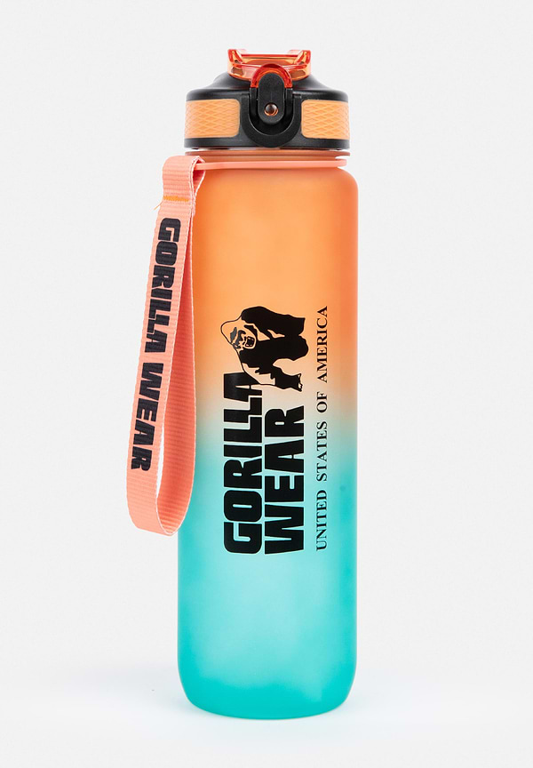 gorilla wear Gradient Water Bottle - Black/Orange