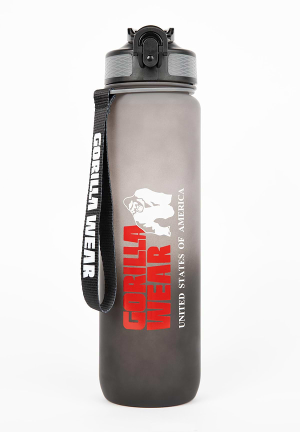 gorilla wear Gradient Water Bottle - Black/Red