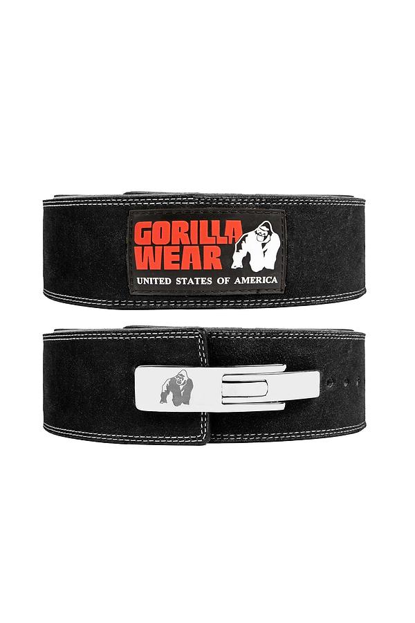 gorilla wear GW 4-inch Leather Lever Belt - Black