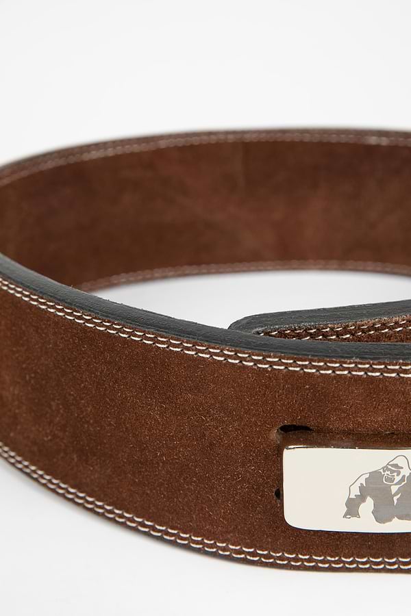 Gorilla Wear GW 4-inch Leather Lever Belt - Brown