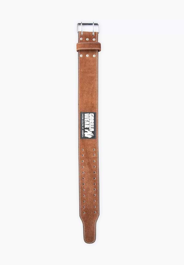 Gorilla Wear GW 4-inch Leather Lifting Belt - Brown