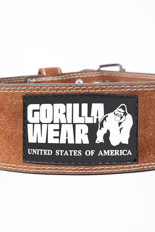 Gorilla Wear GW 4-inch Leather Lifting Belt - Brown