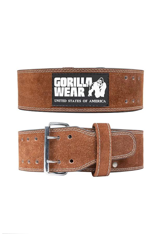 gorilla wear GW 4-inch Leather Lifting Belt - Brown