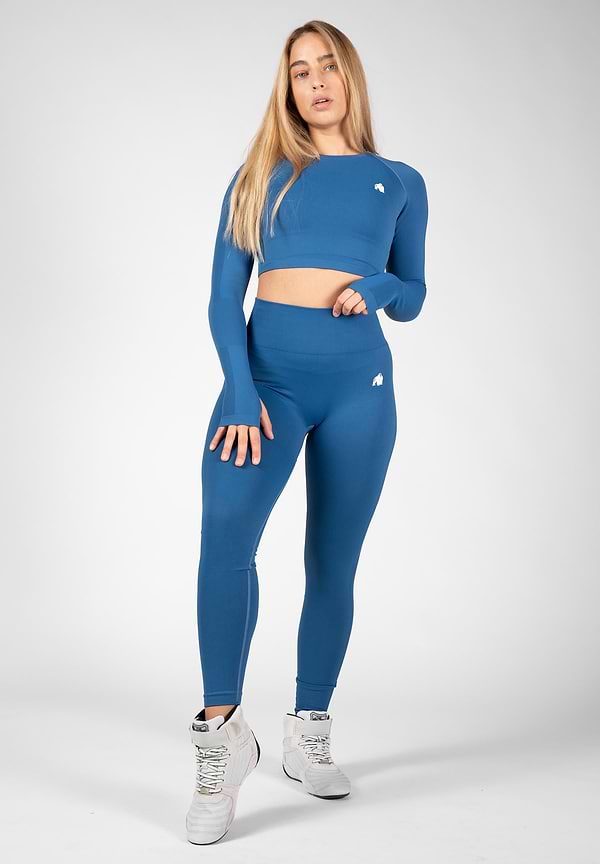 Gorilla Wear Hilton Seamless Leggings - Blue