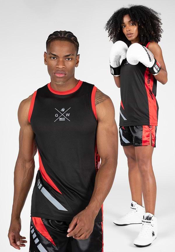 gorilla wear Hornell Tank Top - Black/Red - Unisex