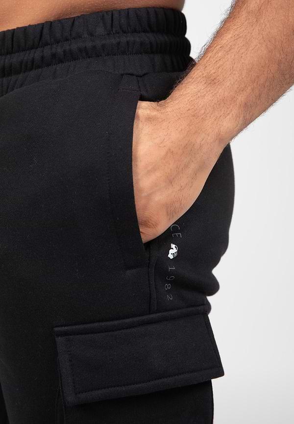 Gorilla Wear Hudson Cargo Sweat Shorts-Black