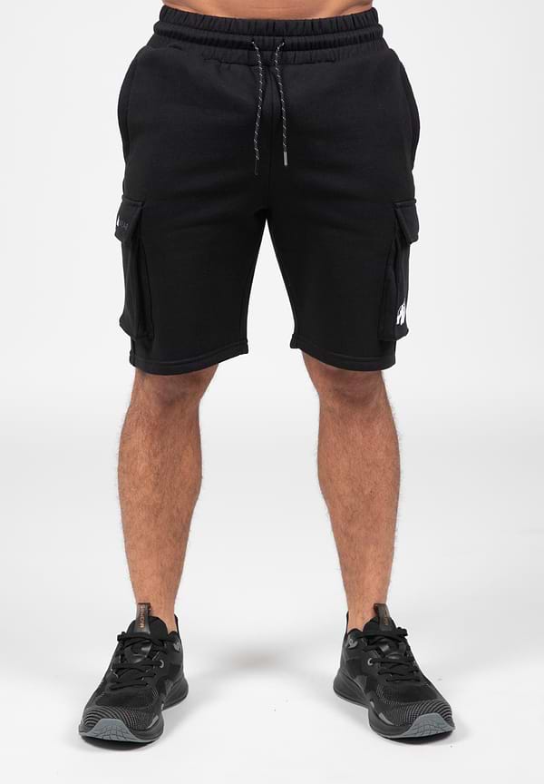 Gorilla Wear Hudson Cargo Sweat Shorts-Black