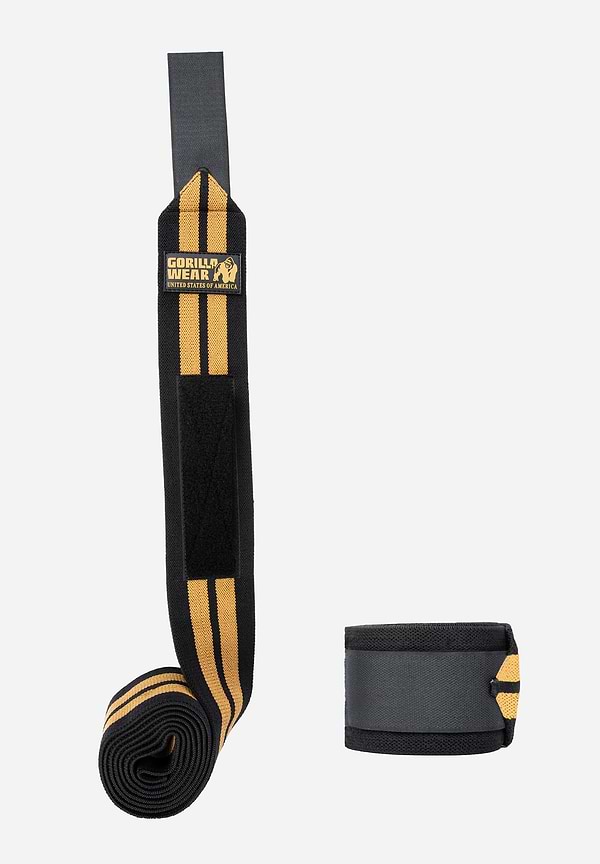 Gorilla Wear Knee Wraps - Black/Gold