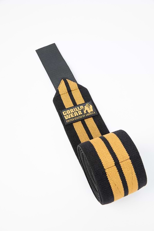 Gorilla Wear Knee Wraps - Black/Gold