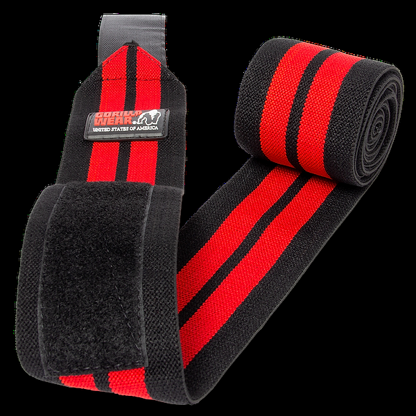 Gorilla Wear Knee Wraps - Black/Red
