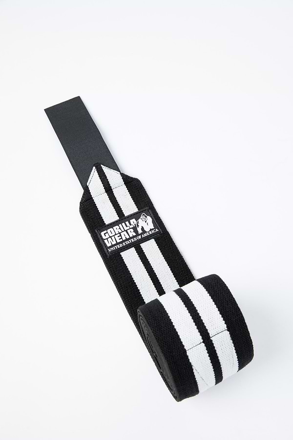 Gorilla Wear Knee Wraps - Black/White