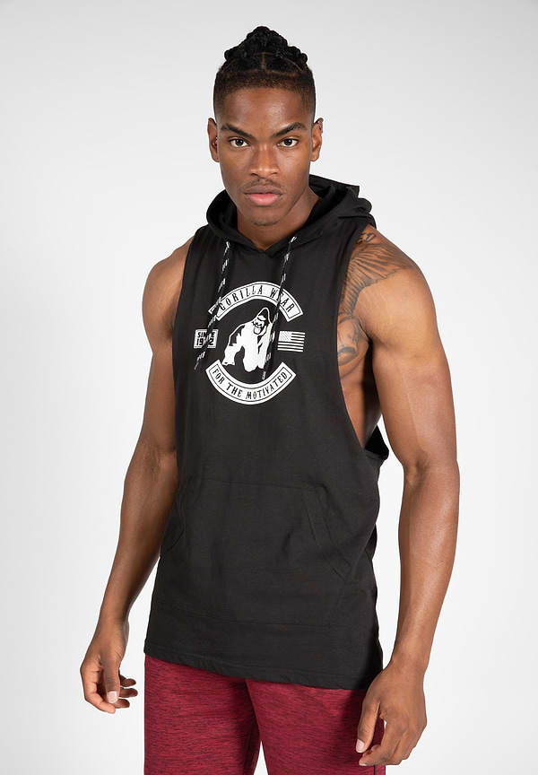 gorilla wear Lawrence Hooded Tank Top - Black