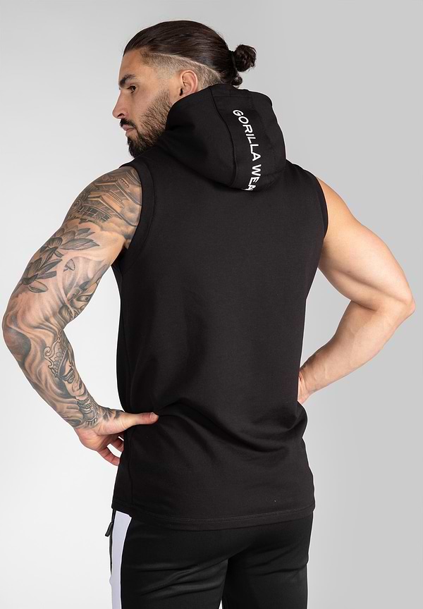 Gorilla Wear Lincoln Sleeveless Hoodie - Black