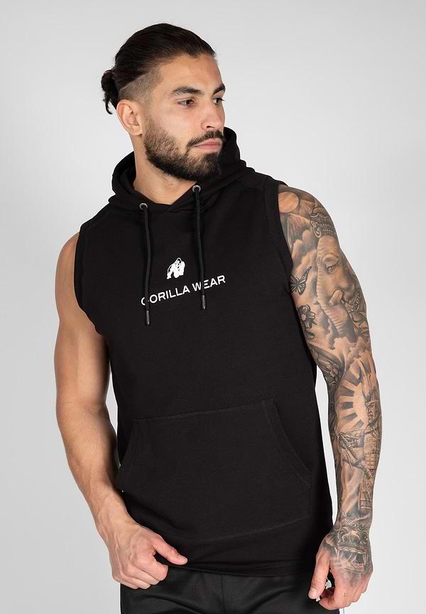 gorilla wear Lincoln Sleeveless Hoodie - Black