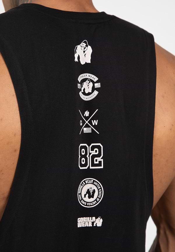 Gorilla Wear Lopez Drop Armhole Tank Top-Black