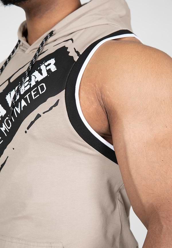 Gorilla Wear Loretto Hooded Tank Top - Beige
