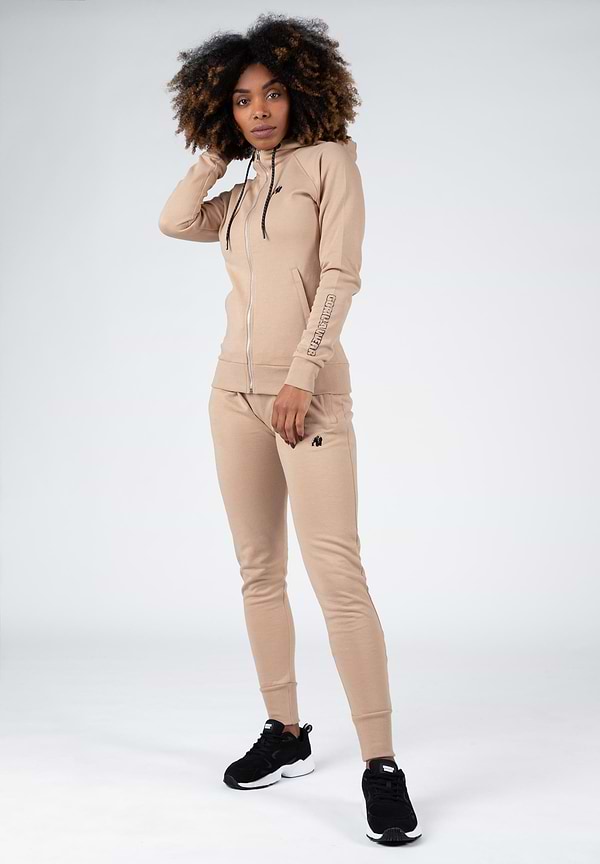 Gorilla Wear Marion Zipped Hoodie - Beige