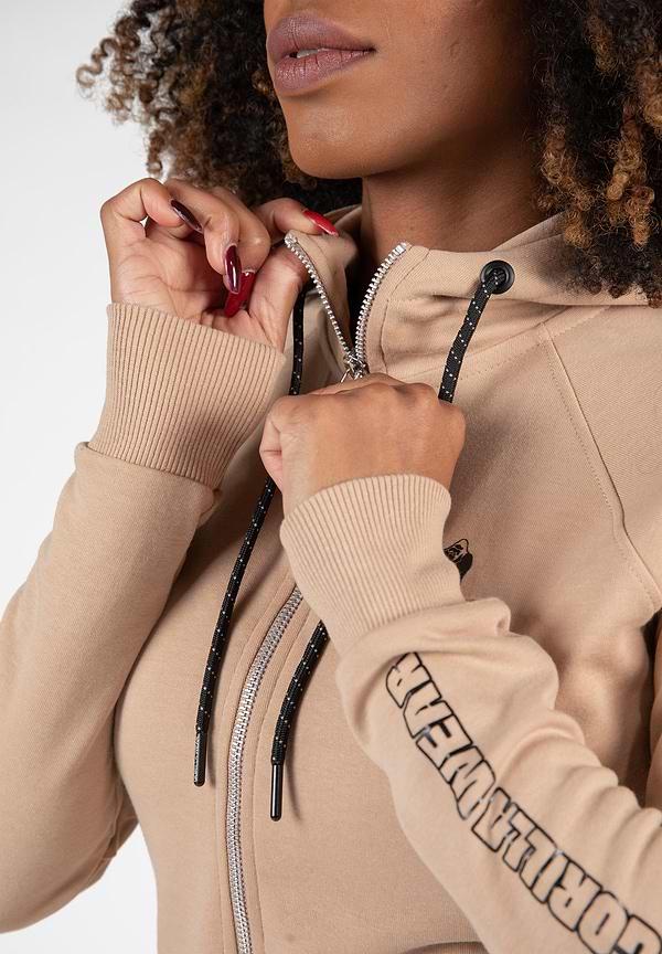 Gorilla Wear Marion Zipped Hoodie - Beige