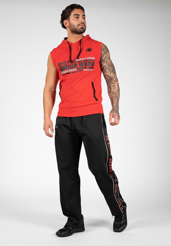 Gorilla Wear Melbourne S/L Hooded T-shirt - Red