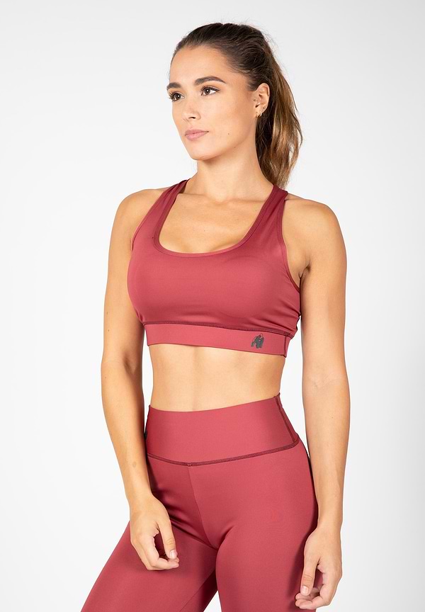 gorilla wear Meta Sports Bra - Burgundy Red