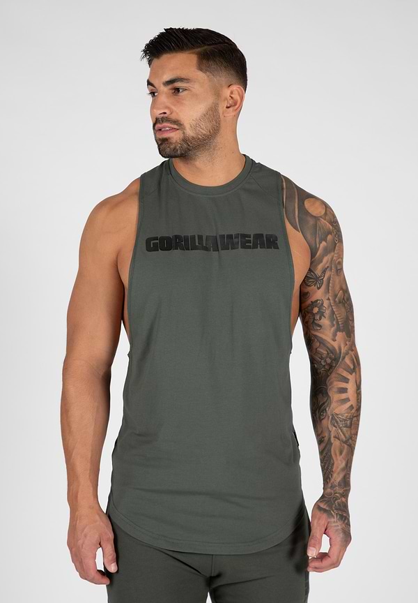 gorilla wear Milo Drop Armhole Tank Top - Green