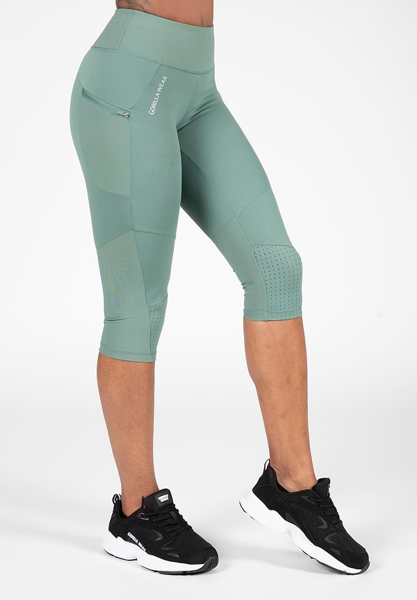 Gorilla Wear Monroe Cropped Leggings - Green