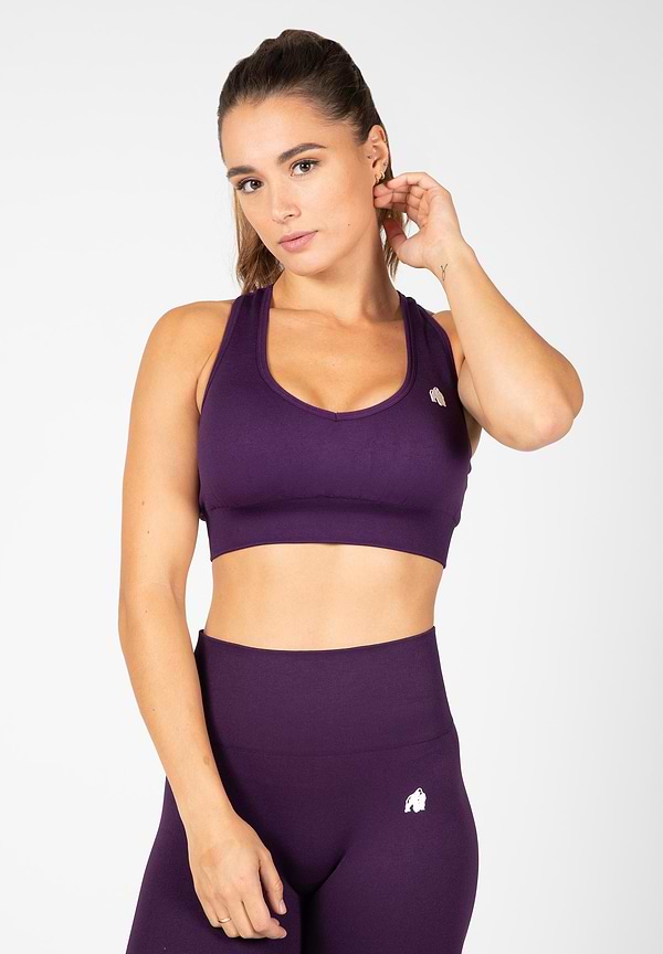gorilla wear Neiro Seamless Sports Bra - Purple