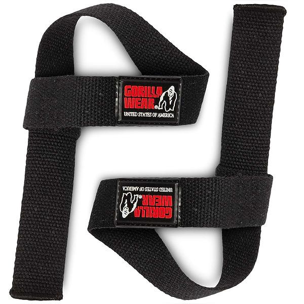 gorilla wear Non-Padded Lifting Straps - Black