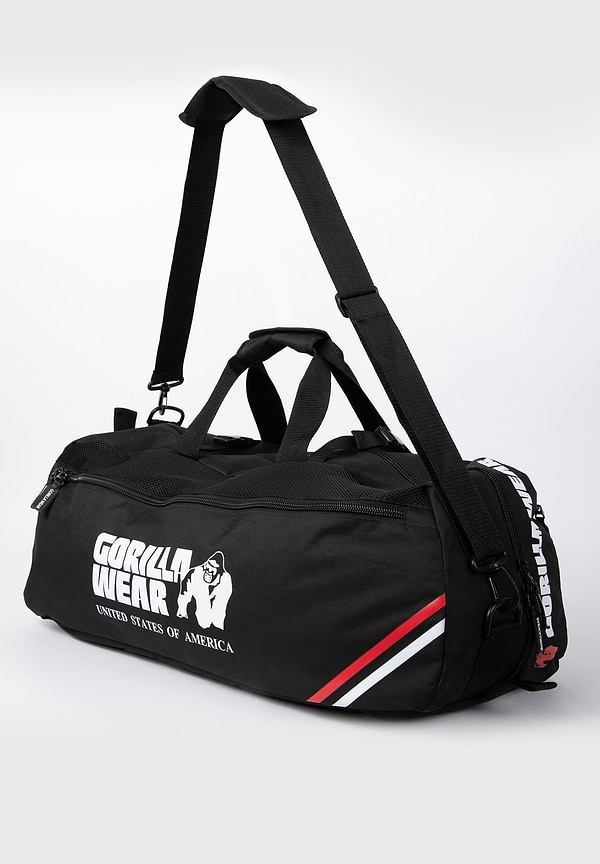 Gorilla Wear Norris Hybrid Gym Bag/Backpack - Black