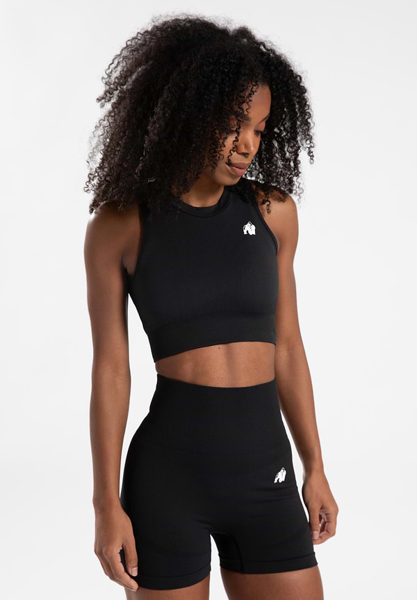 Gorilla Wear Olivia Seamless Crop Top - Black