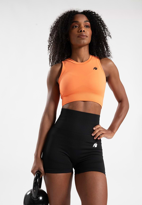 gorilla Wear Olivia Seamless Crop Top - Peach