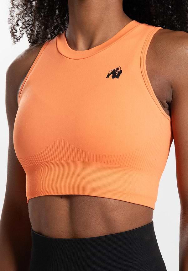 gorilla Wear Olivia Seamless Crop Top - Peach