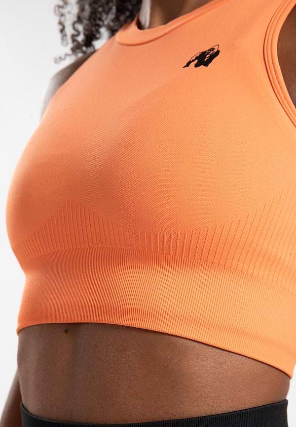 gorilla Wear Olivia Seamless Crop Top - Peach