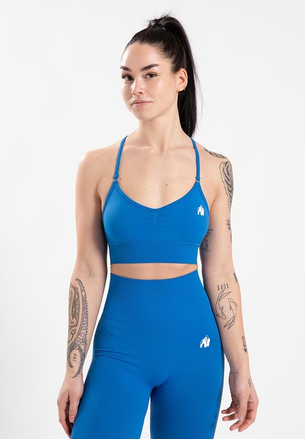 gorilla wear Olivia Seamless Sports Bra - Blue