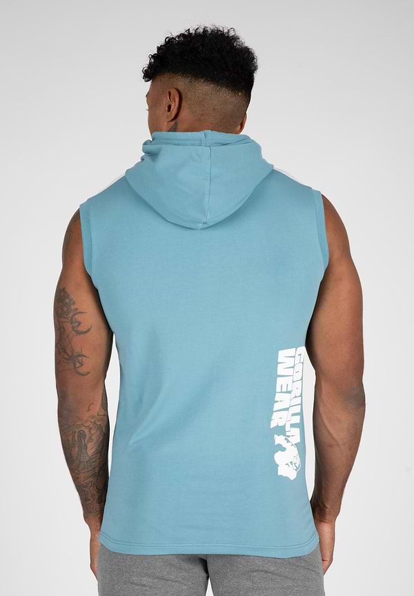 Gorilla Wear Oswego S/L Hooded T-shirt - Blue