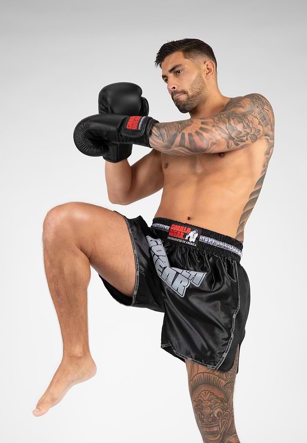 Gorilla Wear Piru Muay Thai Shorts - Black