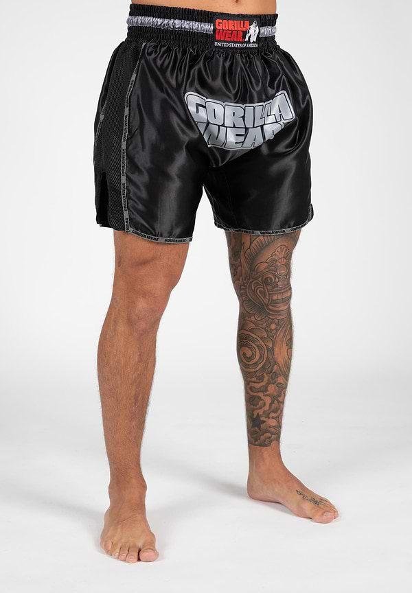 Gorilla Wear Piru Muay Thai Shorts - Black