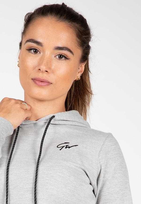 Gorilla Wear Pixley Crop Top Hoodie - Gray