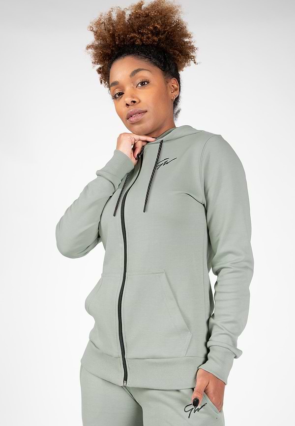 Gorilla Wear Pixley Zipped Hoodie - Light Green