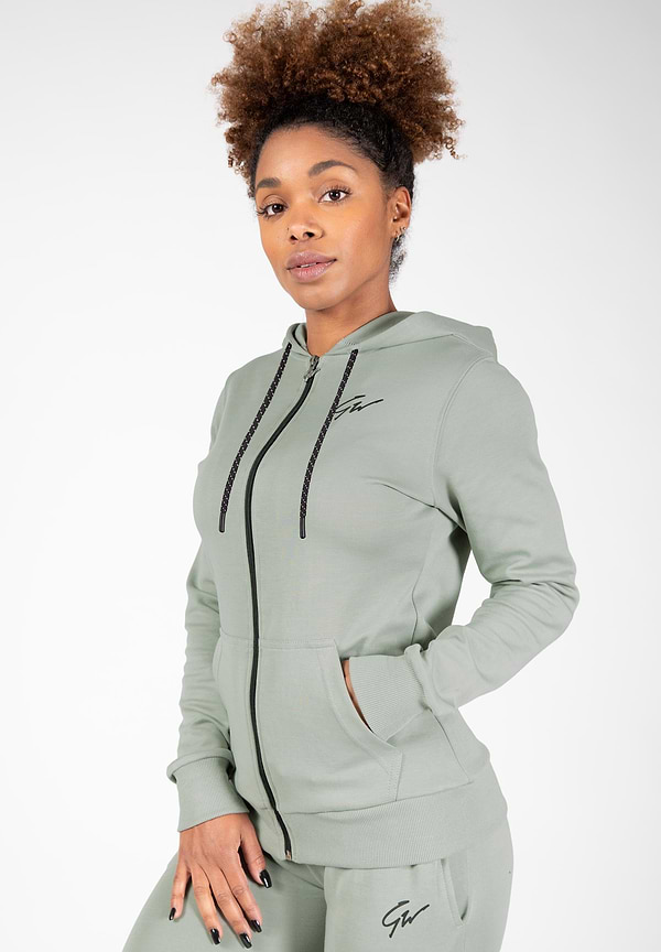 gorilla wear Pixley Zipped Hoodie - Light Green
